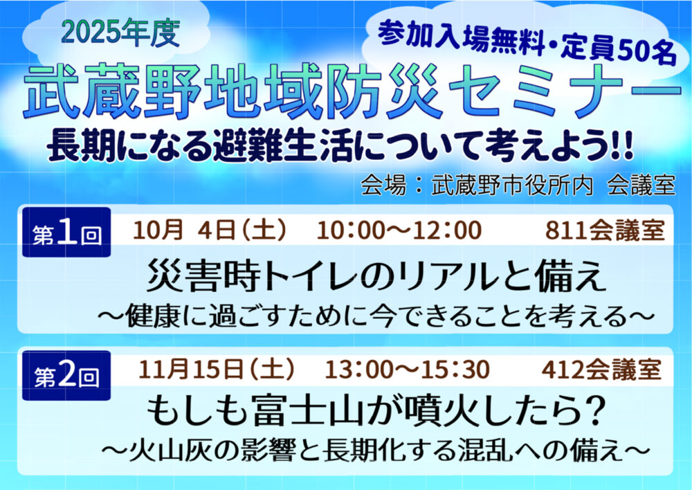2025年度武蔵野地域防災セミナー ～長期になる避難生活について考えよう！！～