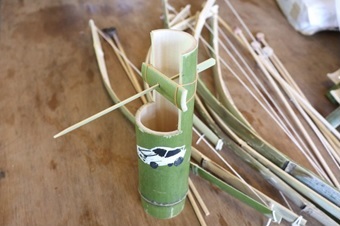 二俣尾の森で冒険遊びと竹でおもちゃ作り