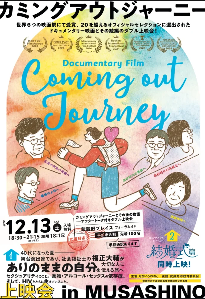 武蔵野プレイスにて映画「カミングアウトジャーニー」と続編、アフタートーク付きダブル上映会を開催