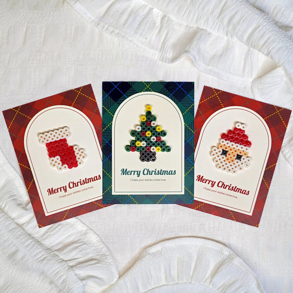 パーラービーズで作るクリスマスグリーティングカード+パーラービーズつめ放題