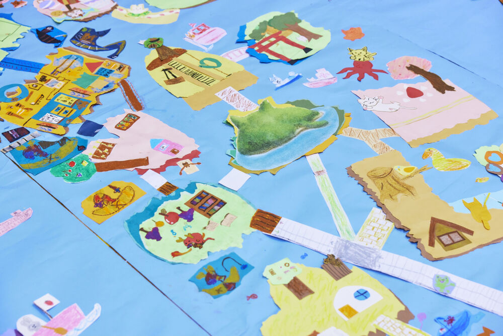 「猫のダヤン」作者・池田あきこ×第五小5年生　99人が作った“理想の島”の特別展＠吉祥寺美術館